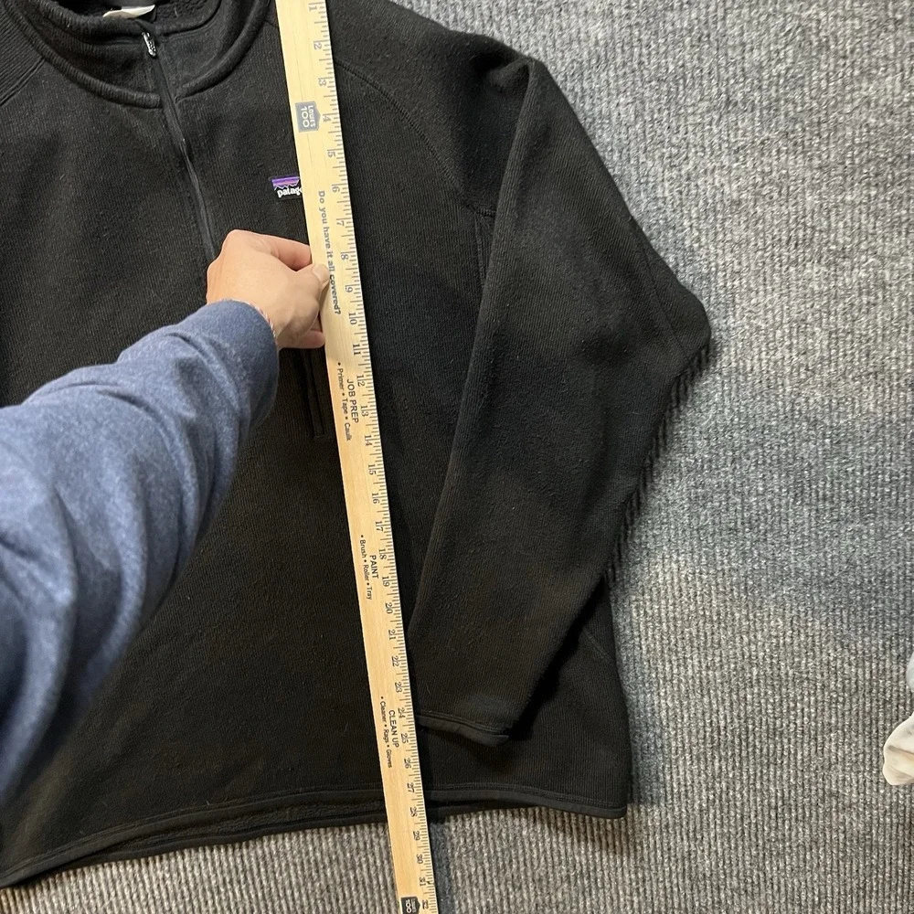 Patagonia Men's Better Sweater Quarter Zip Jacket Size‎ Medium Black Sty25521
